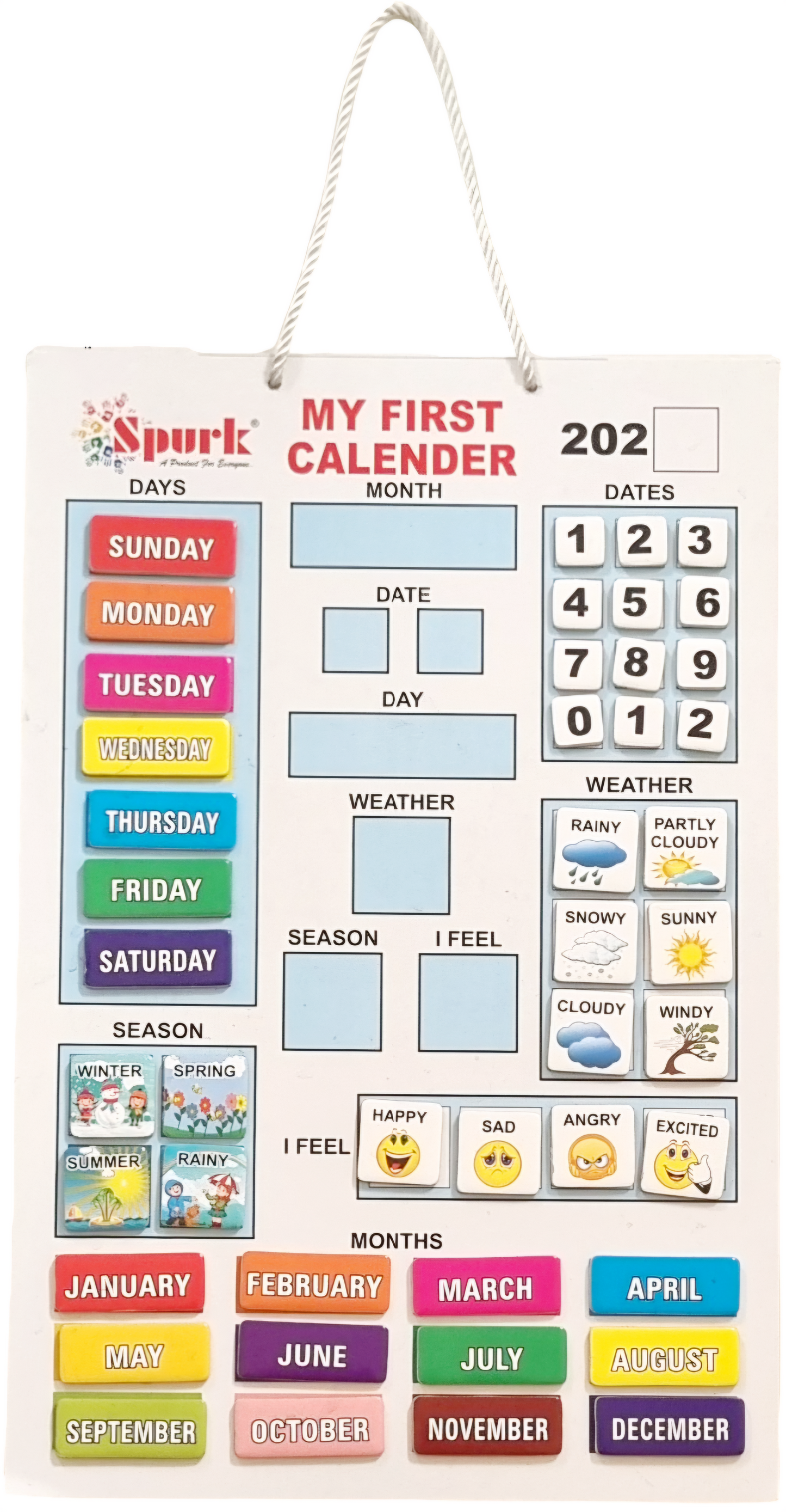 My First Magnetic Calendar – Daily Learning Toy with Mood, Weather, Days & Months | Preschool Educational Toy for Kids | ToyBuddy