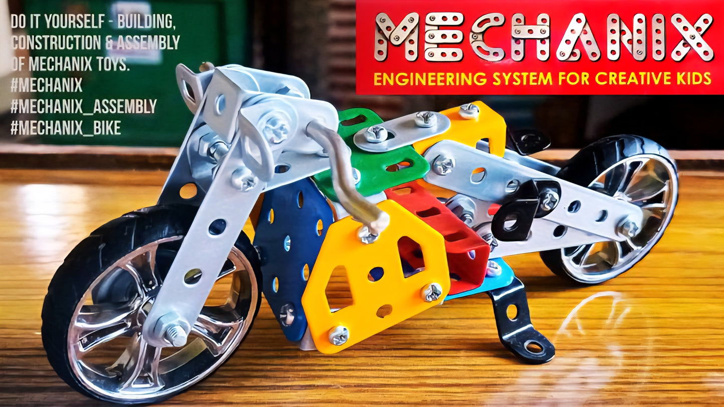 Mechanix Motor Bike – DIY STEM Construction Kit for Kids (Ages 7+)