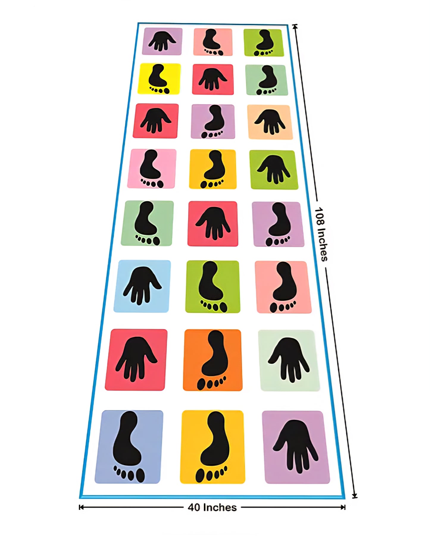 Clever Kids Hands & Feet Hopscotch Jumbo Play Mat – Multicolor (Sold by ToyBuddy)
