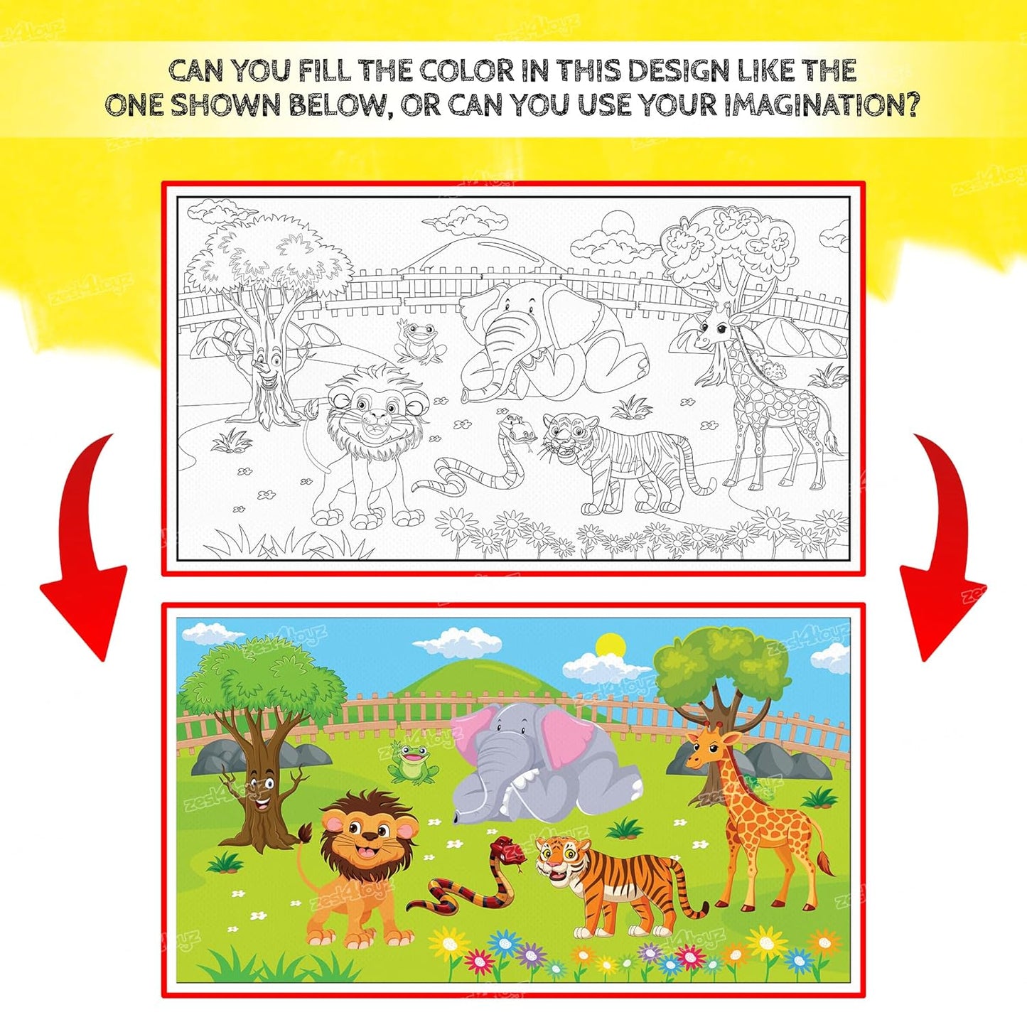 5-in-1 Reusable & Washable Coloring Mat for Kids | DIY Sketch & Drawing Art & Craft Set | Non-Toxic, Easy Clean | Pack of 5 | Perfect Gift for Boys & Girls | ToyBuddy.in