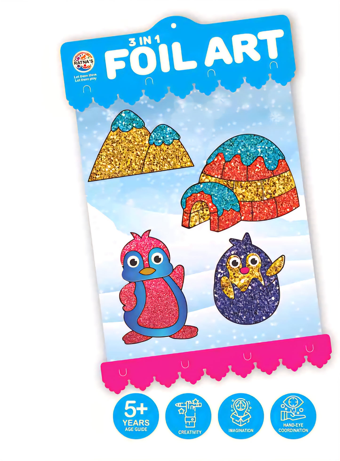 3-in-1 Foil Art DIY Kit by ToyBuddy – STEAM Craft Fun for Ages 5+
