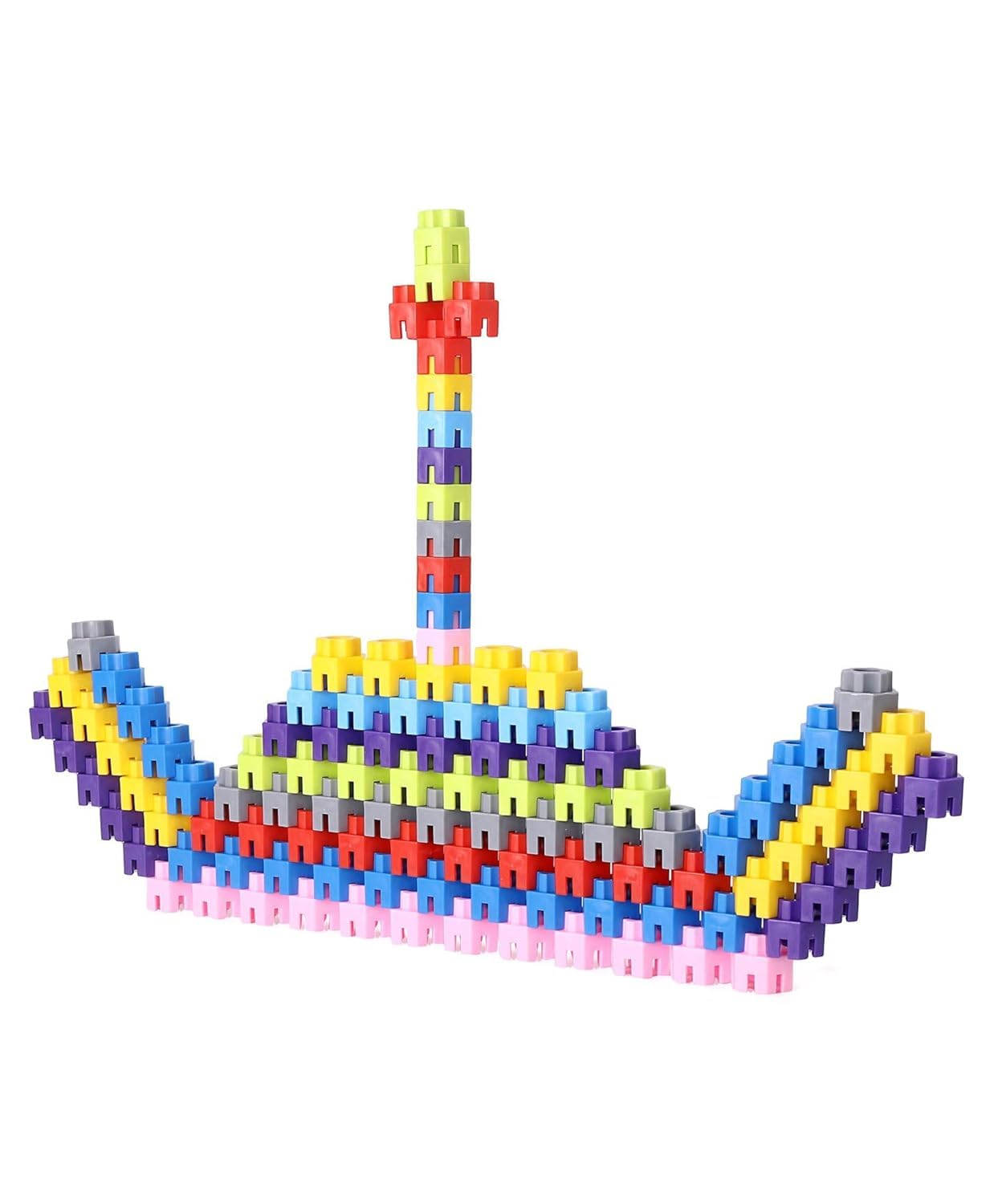 ToyBuddy Hexa Blocks Mega Set – 250 Small Building Pieces with Wheels for Kids (ABS Plastic, Educational & Creative STEM Toy)