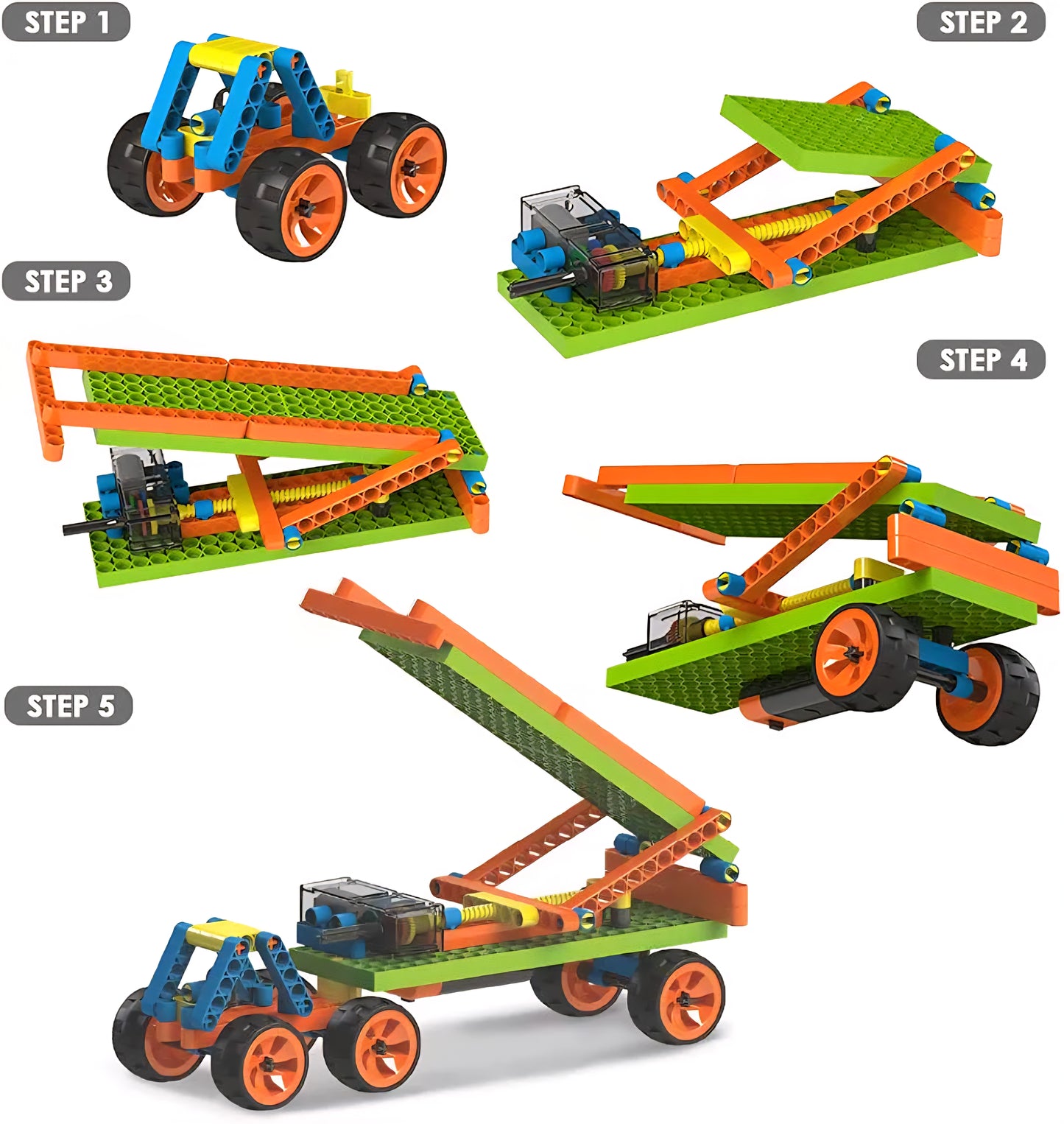 BLIX Power Screw – Robotics & STEM Building Kit for Kids (7-in-1 Motorized Models)