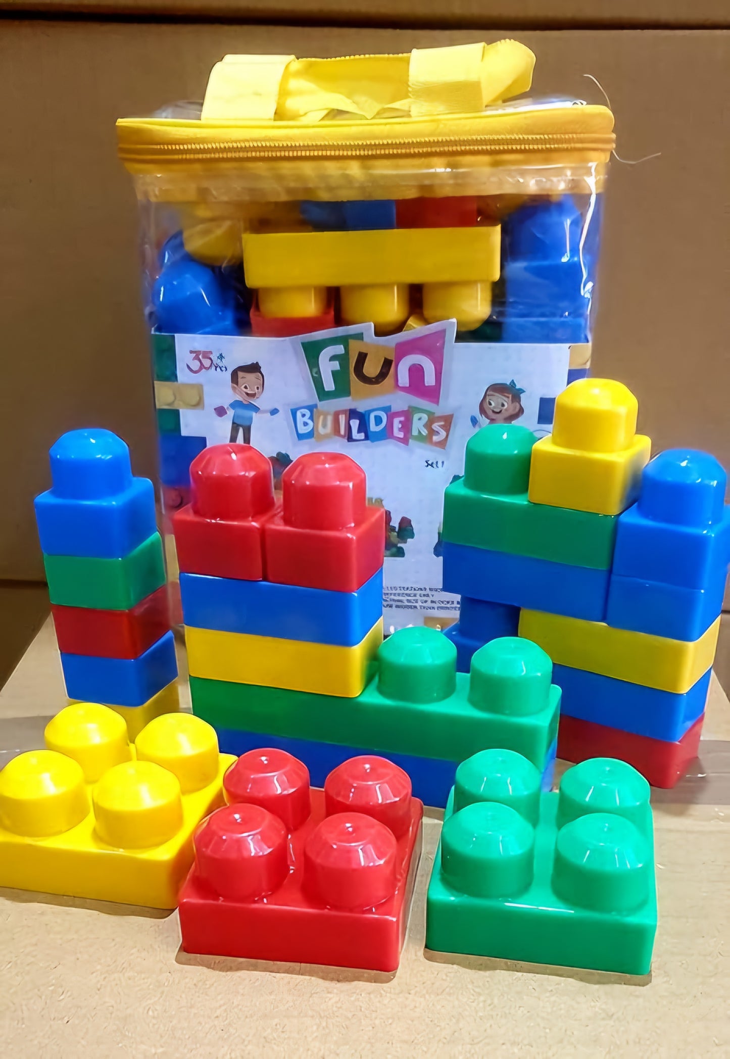 Fun Builders Blocks – 35-Piece Creative Building Set for Kids