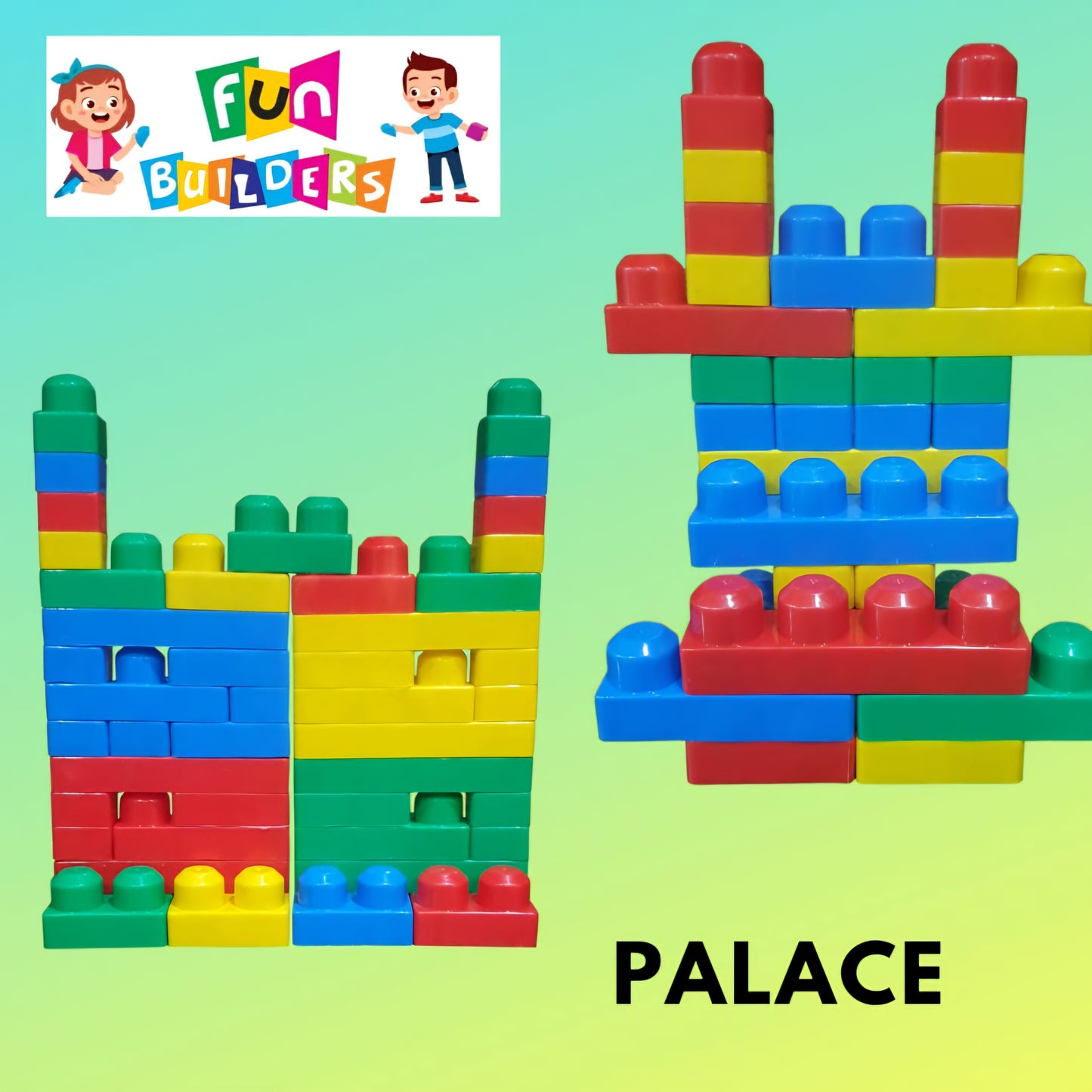Fun Builders Blocks – 35-Piece Creative Building Set for Kids