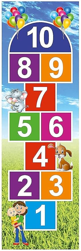 HopScotch Balancing Jumbo Play Mat Game – 3ft x 8ft | Indoor & Outdoor Fun for Kids & Adults | Skill-Building & Family Game