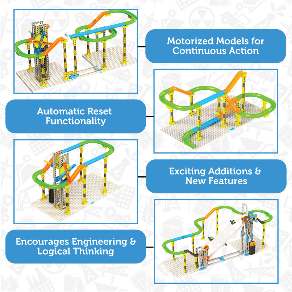 Blix Marble Run 2 with Motorised Conveyor | 4+ Models | STEM Construction Kit for Kids Age 6+