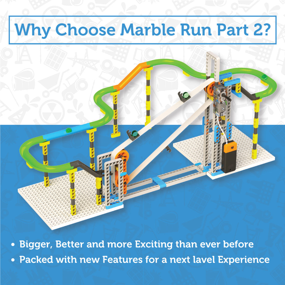 Blix Marble Run 2 with Motorised Conveyor | 4+ Models | STEM Construction Kit for Kids Age 6+