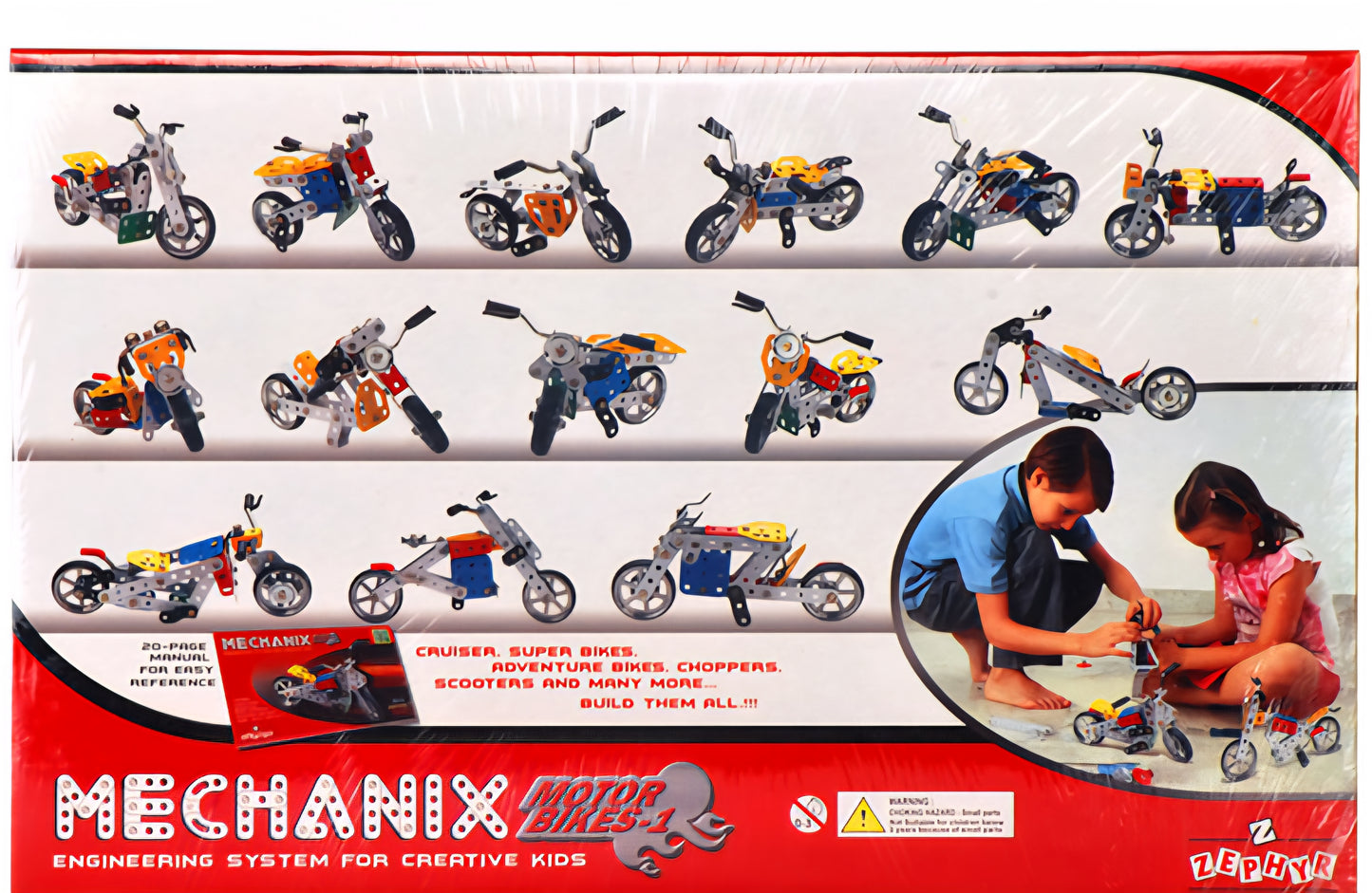 Mechanix Motor Bike – DIY STEM Construction Kit for Kids (Ages 7+)