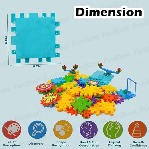 Gears & Building Blocks Set – 81-Piece Creative Construction Toy for Kids!