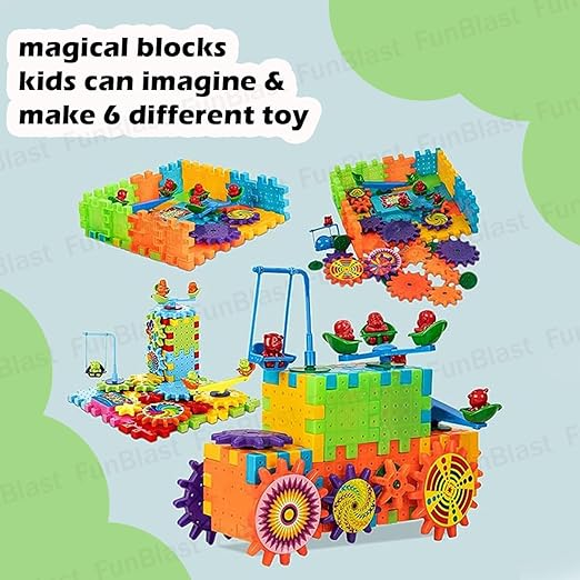 Gears & Building Blocks Set – 81-Piece Creative Construction Toy for Kids!