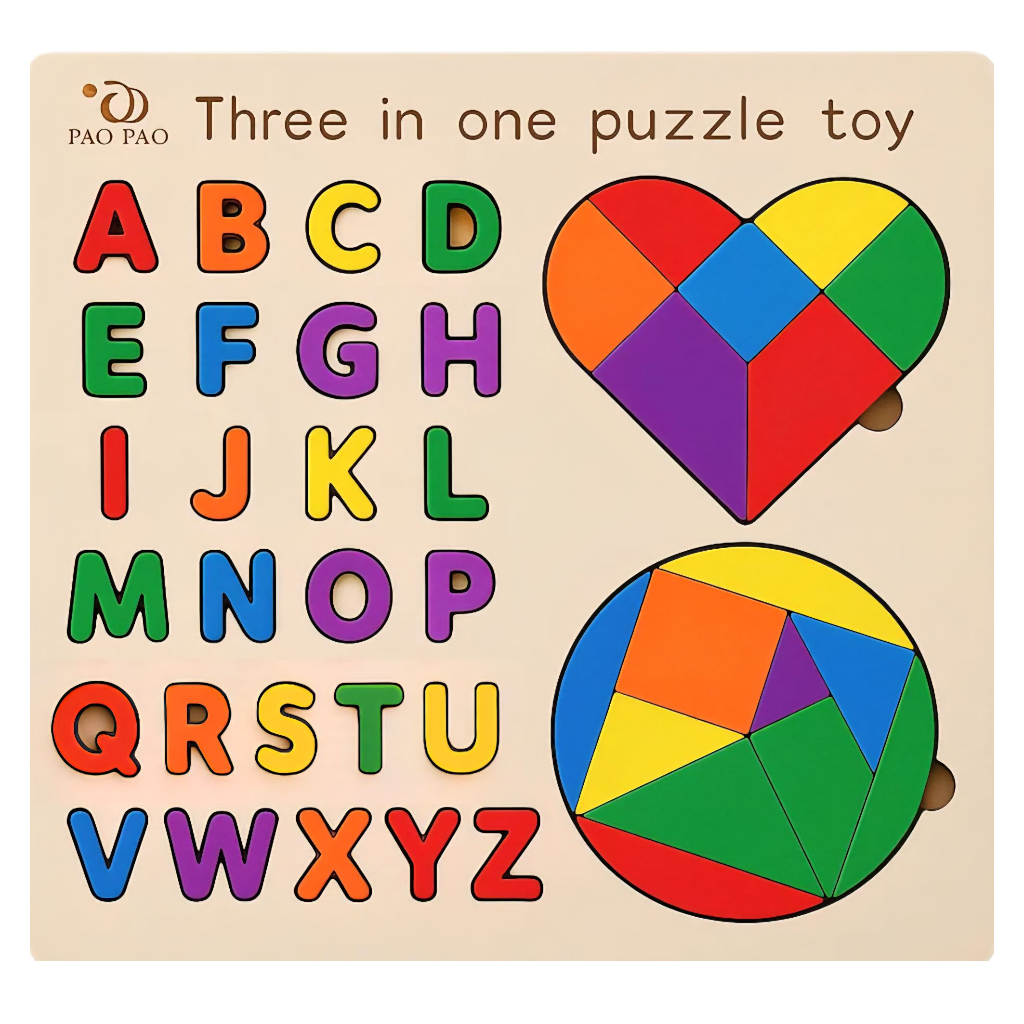 3-in-1 Montessori Puzzle Toy Set – Boost Learning Through Play!