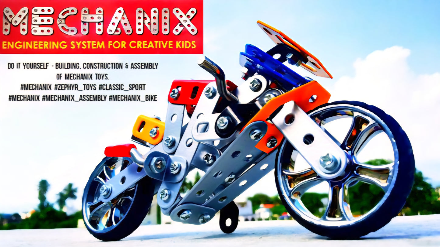 Mechanix Motor Bike – DIY STEM Construction Kit for Kids (Ages 7+)