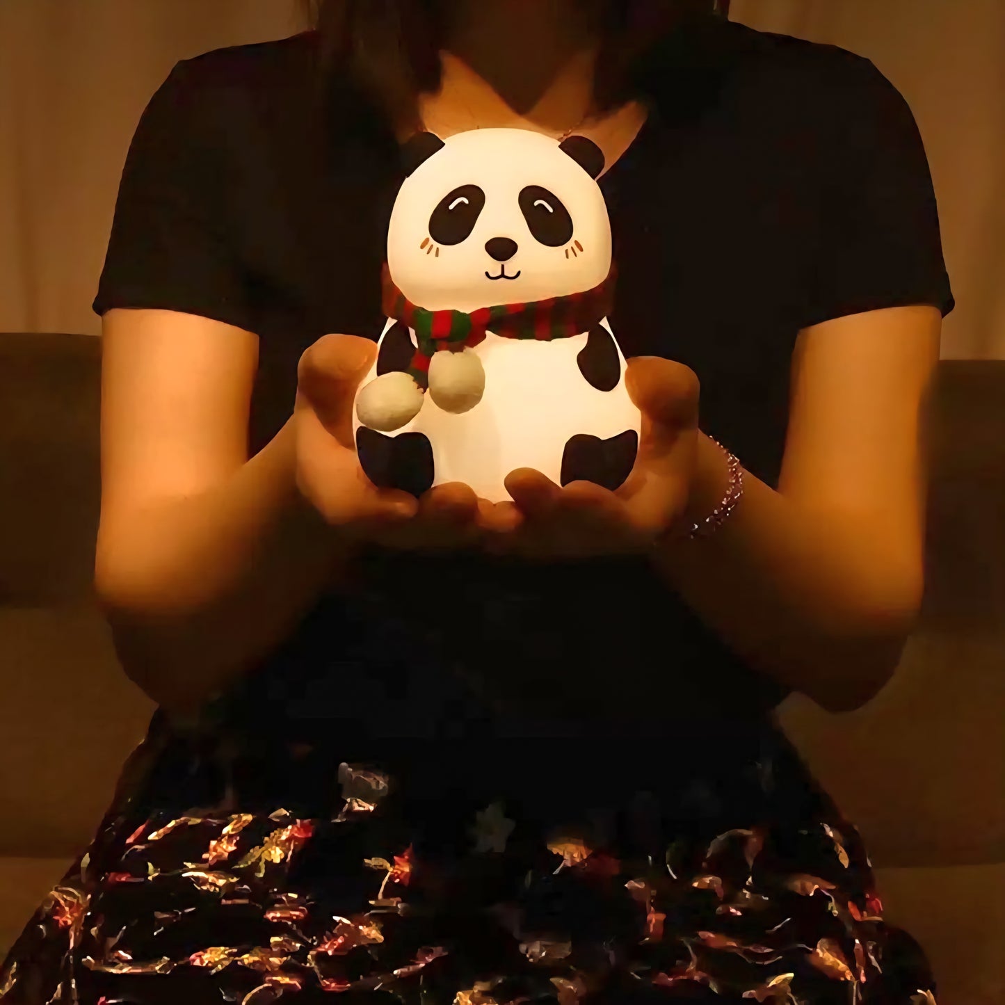 Panda Night Lamp – USB Rechargeable Decorative Light with Gesture Control