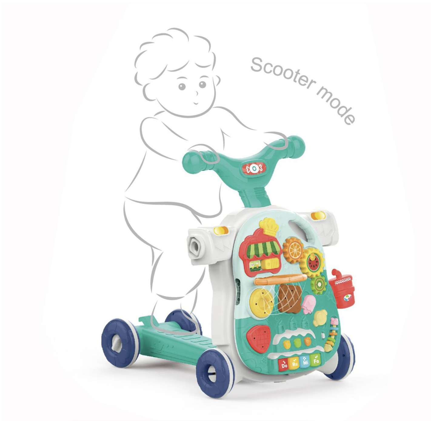 5-in-1 Multi-Functional Baby Walker – Activity, Ride-On & Learning Center