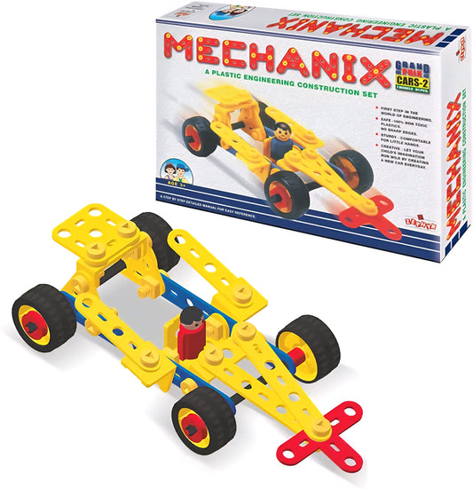 Mechanix Plastic Cars-2 – STEM Construction Kit for Kids Age 5+ (By ToyBuddy)