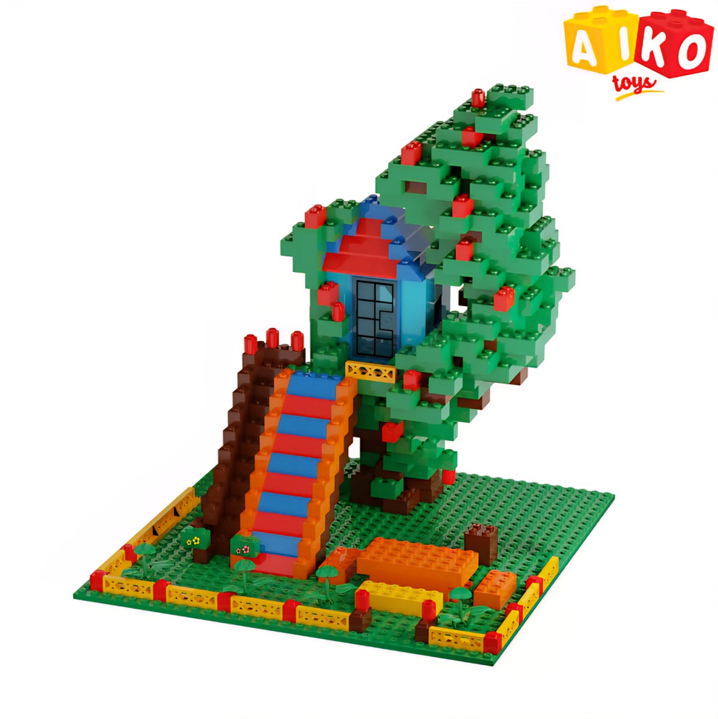 AIKO Tree House Building Blocks Set – 535 Pieces | Multi-Color Construction Toy for Kids 6+ | Includes Figurines & Idea Booklet
