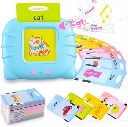Talking Flash Cards – 200+ Words | Interactive Learning Toy for Kids 3–5 Years | Visual + Audio Speech Development