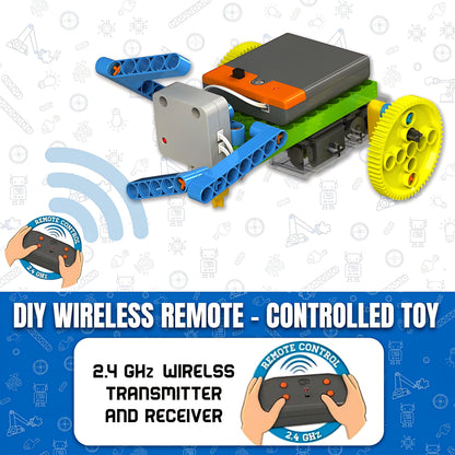 ToyBuddy Blix RC Explorer – 8-in-1 Remote Control DIY STEM Kit for Kids (Ages 6+) | Build Spy Bots, Speed Racers & More