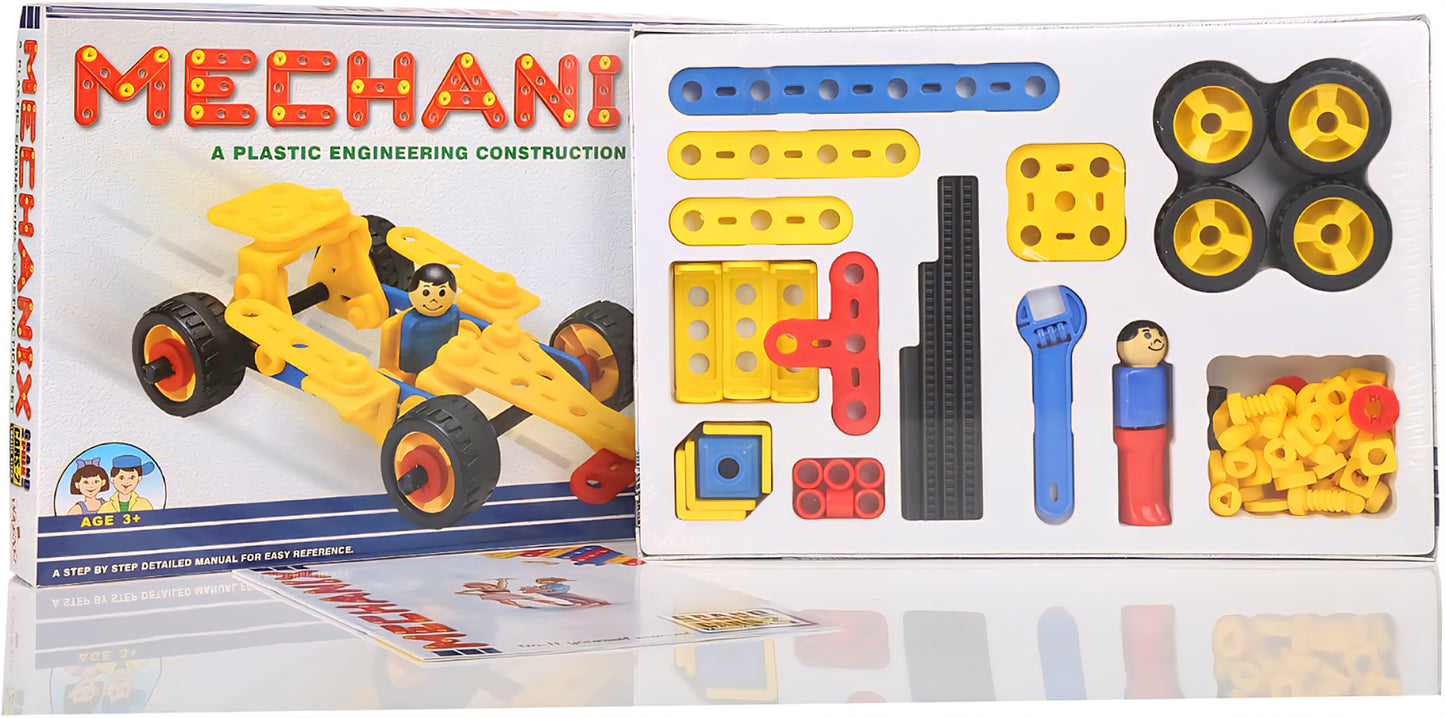 Mechanix Plastic Cars-2 – STEM Construction Kit for Kids Age 5+ (By ToyBuddy)