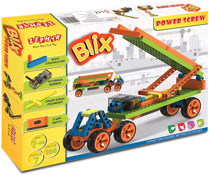 BLIX Power Screw – Robotics & STEM Building Kit for Kids (7-in-1 Motorized Models)