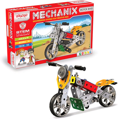Mechanix Motor Bike – DIY STEM Construction Kit for Kids (Ages 7+)