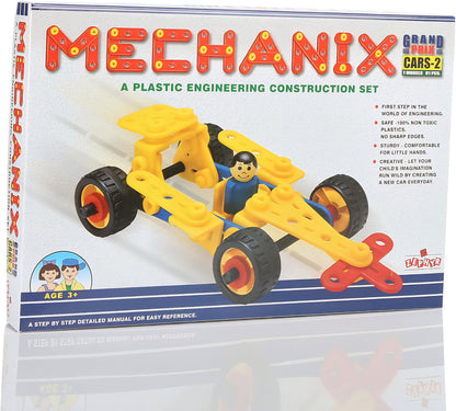 Mechanix Plastic Cars-2 – STEM Construction Kit for Kids Age 5+ (By ToyBuddy)