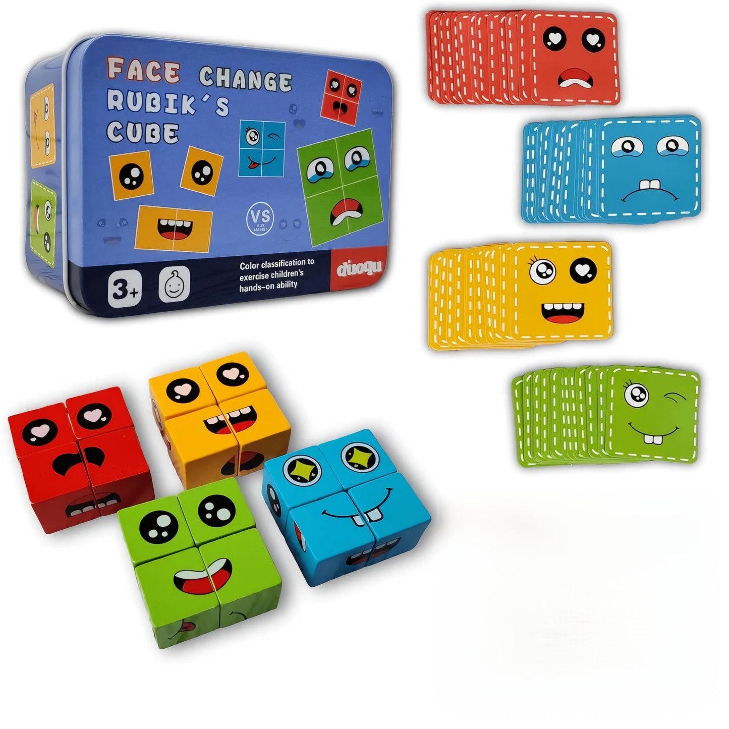 ToyBuddy Wooden CrazyFace Puzzle – Fun Brain Teaser for Kids & Adults