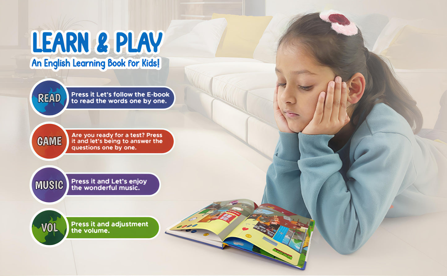 Learn and Play – English Interactive Learning Book for Kids