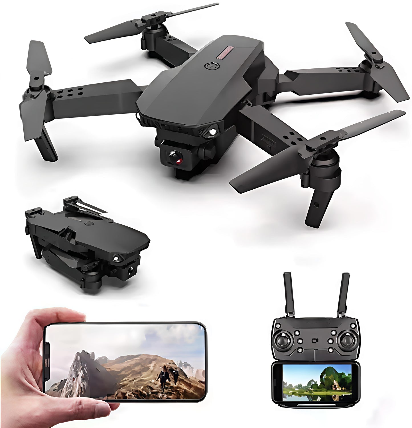 Foldable 4K Mini Drone with Dual Camera, WiFi FPV & Altitude Hold – Perfect Gift for Boys & Beginners