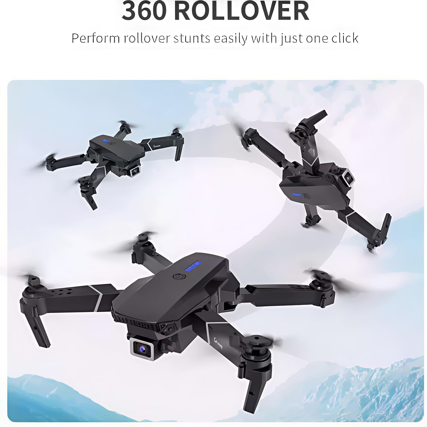 Foldable 4K Mini Drone with Dual Camera, WiFi FPV & Altitude Hold – Perfect Gift for Boys & Beginners