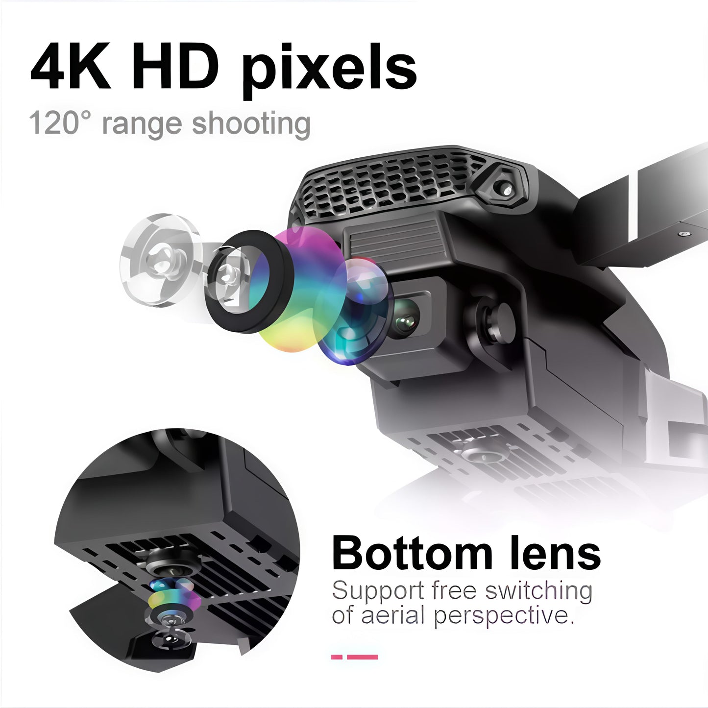 Foldable 4K Mini Drone with Dual Camera, WiFi FPV & Altitude Hold – Perfect Gift for Boys & Beginners