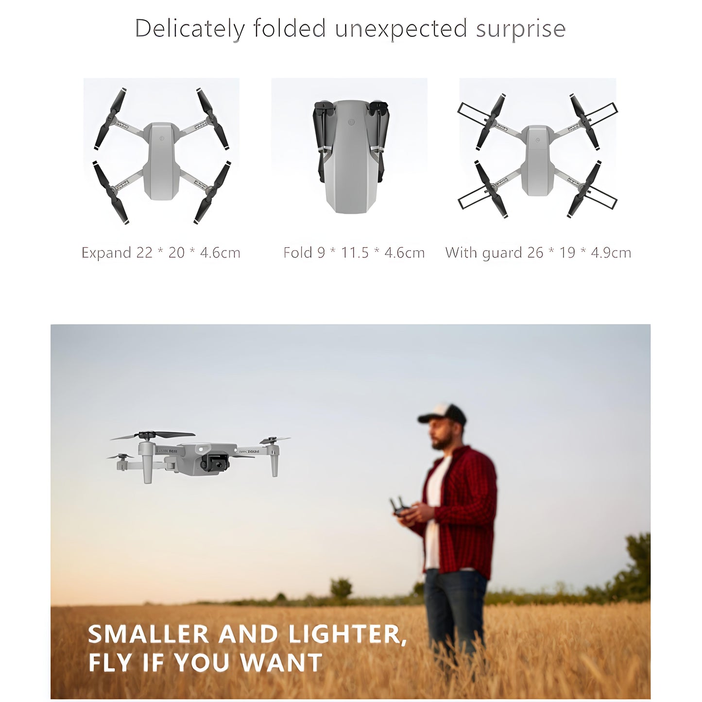 Foldable 4K Mini Drone with Dual Camera, WiFi FPV & Altitude Hold – Perfect Gift for Boys & Beginners