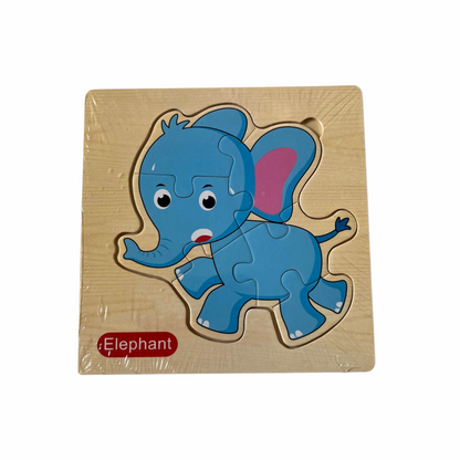 Brainy Blocks™ Wooden Puzzle (Duck , Panda , Cow , Cock , Elephant) – Boost Skills While They Play!