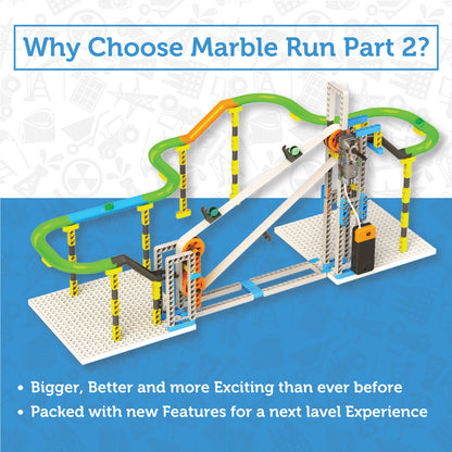 Blix Marble Run 2 with Motorised Conveyor | 4+ Models | STEM Construction Kit for Kids Age 6+