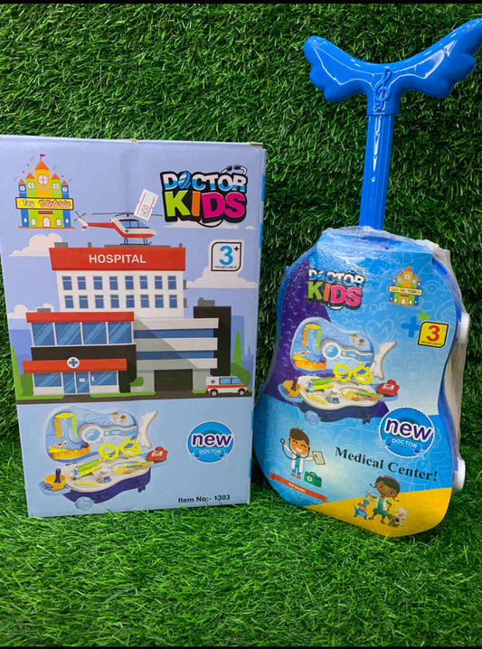 ToyBuddy Doctor Trolley Medical Kit for Kids (3+ Years) | Pretend Play Doctor Set with Rolling Suitcase & Medical Tools