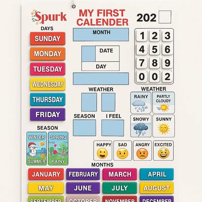 My First Magnetic Calendar – Daily Learning Toy with Mood, Weather, Days & Months | Preschool Educational Toy for Kids | ToyBuddy