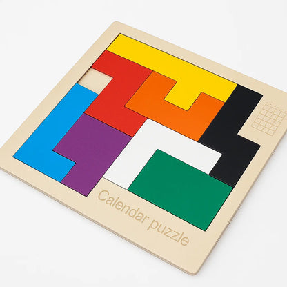 Wooden Calendar Puzzle – Learn Dates & Months with Fun Daily Play | Educational Toy for Kids 3+