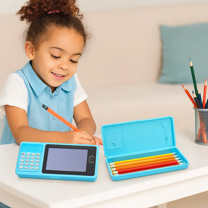 LCD Writing Tablet Pencil Box – Smart Case with Drawing Board & Calculator