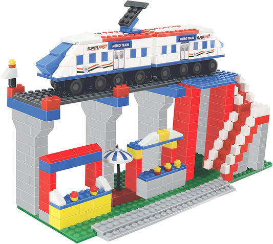 ToyBuddy Metro Station Building Blocks Set – 530+ Pcs DIY Construction Kit (Ages 5+) | Build 20+ Models